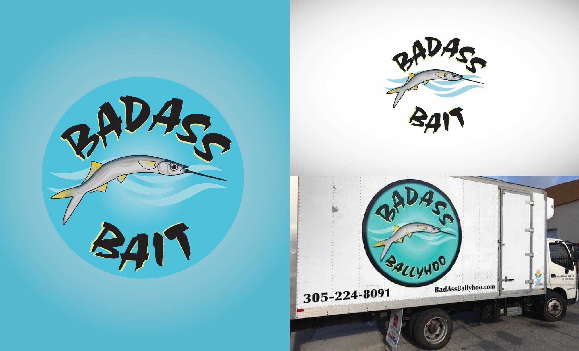 Bold fishing bait company logo with aggressive typography – Liveli Design Palm Bay
