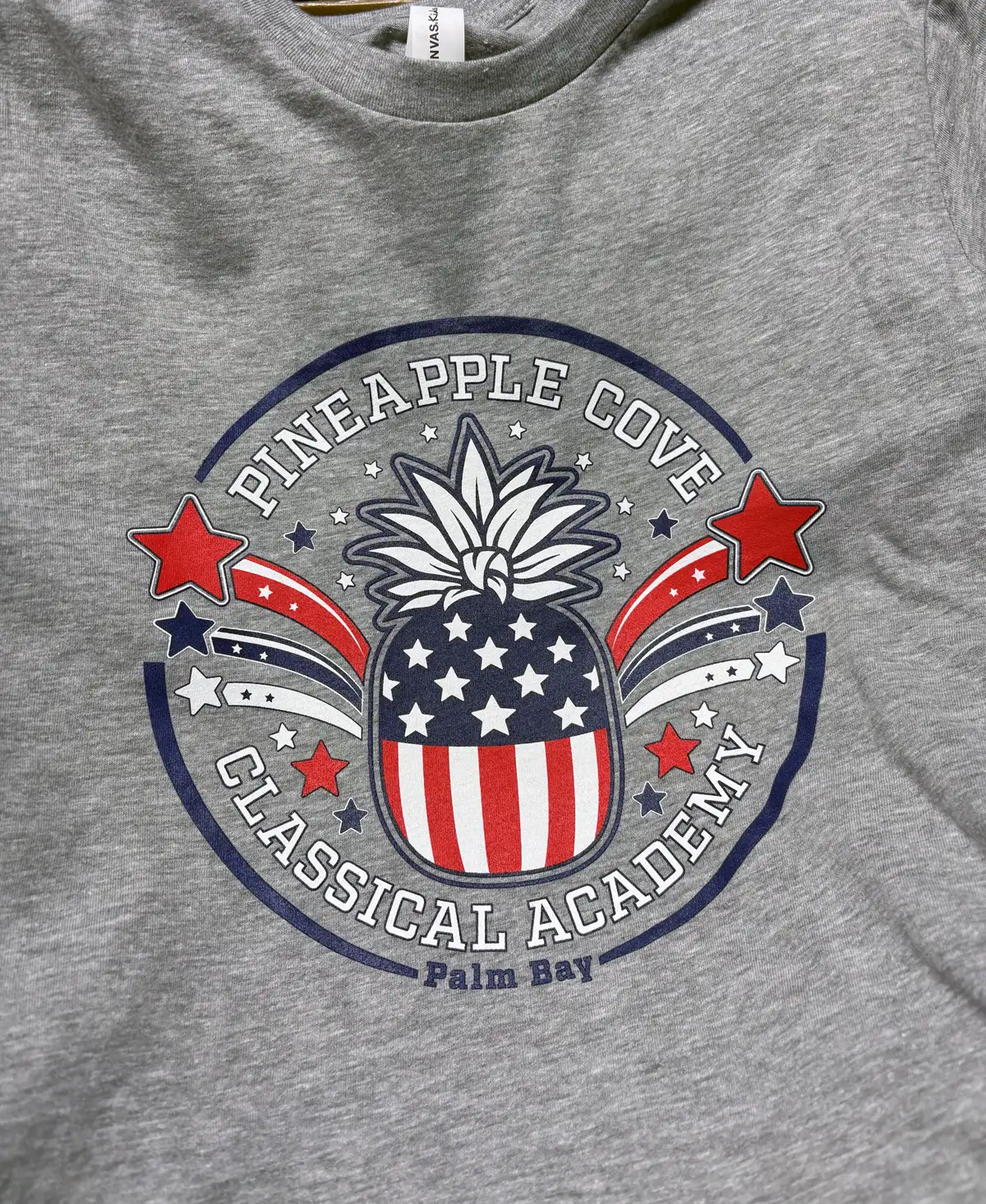 Example of screen printing on a custom shirt